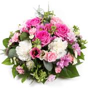 Pink &amp; Cream arrangement cut short in oasis