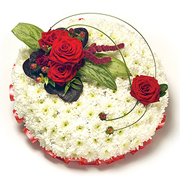 Red &amp; White Massed posy 