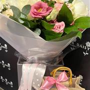 Florist choice handtied with jute gift bag