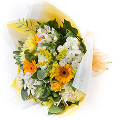 Florist choice Gold &amp; White Tied not in water